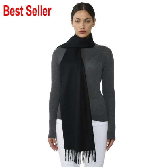 100% Pure Cashmere Scarf Elegant Classic Winter Neck Warmer Cozy Lightweight